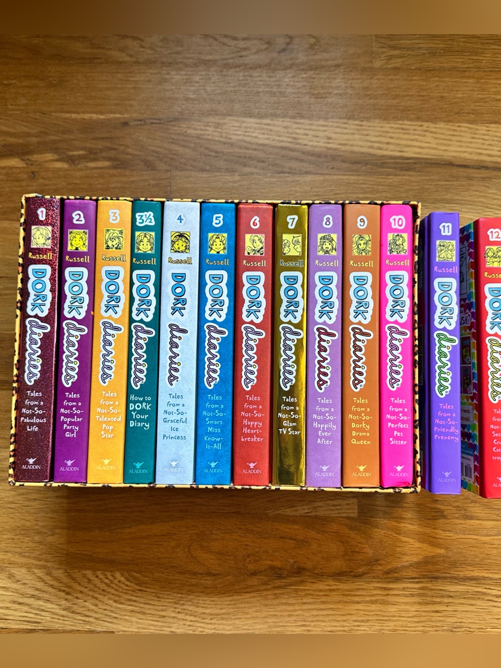 Dork Diaries Like New 11 set Hard Cover Book Collection-decorative box + 2 books